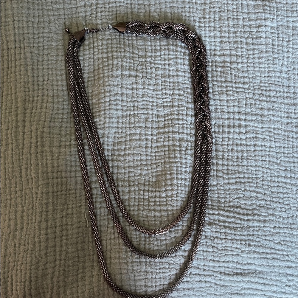 Silver Multi-Strand Chain Necklace